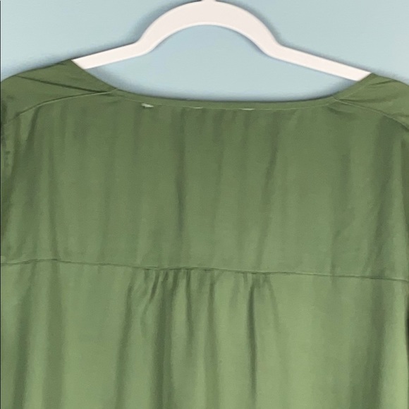 New Directions Olive Green Peasant Blouse Size XL - Picture 5 of 8